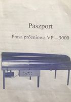 Sprzedam Prasę Próżniową VP-3000... OGłOSZENIA Bazarok.pl